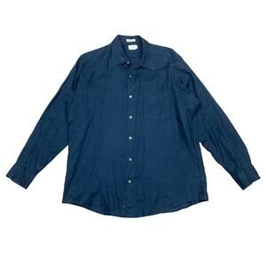 J. Crew 100% Linen Button Down Shirt Men's M Minimalist
